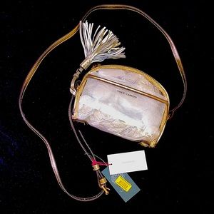 Vince Camuto CLEAR & GOLD side bag